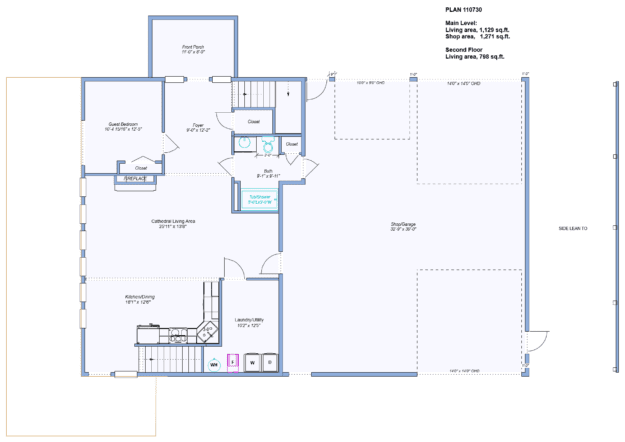 Barndominium Plan 110730 - Image 3